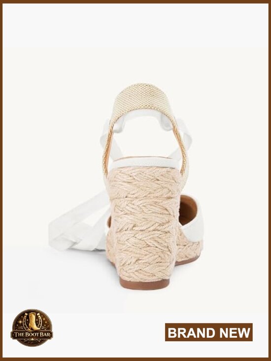 women Lace Up Espadrilles Wedge Platform Slingback Sandals Strappy Heels Closed Toe